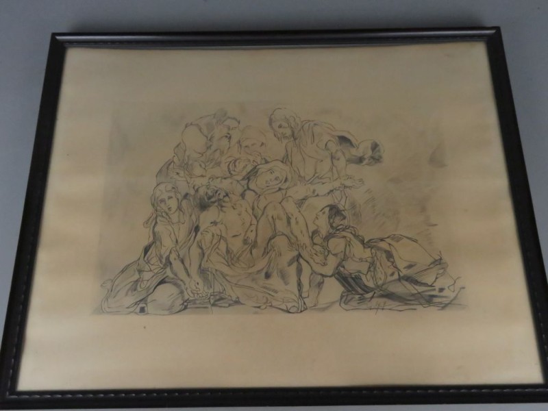 Pieta - Ferdinand Victor Eugène Delacroix (replica poster)