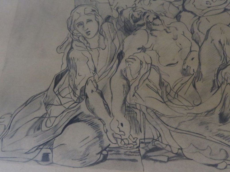 Pieta - Ferdinand Victor Eugène Delacroix (replica poster)