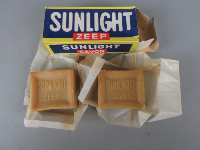 Vintage verpakking Sunlight zeep.