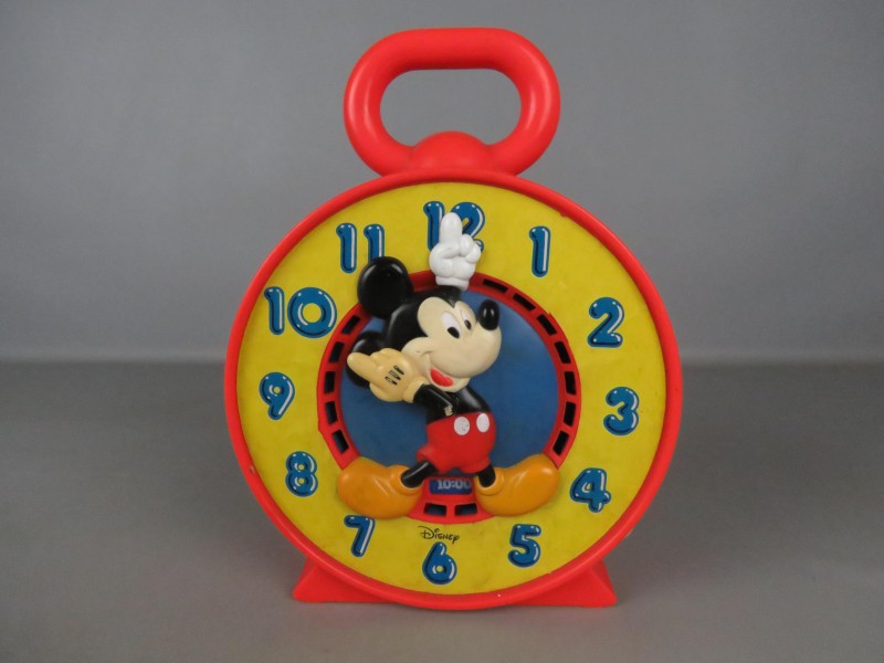 Vintage Disney Mickey Mouse leerklok