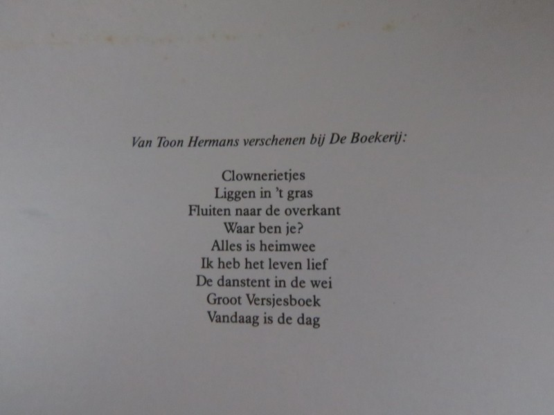 Boek paperback "Toon Hermans - Vandaag is de dag"