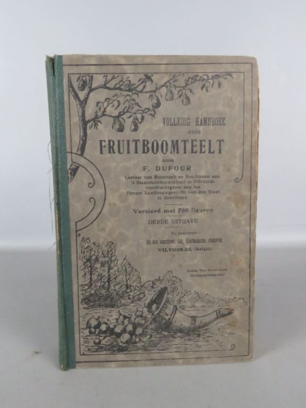 Vintage hardcover boek "Bolledig handboek over fruitboomteelt"