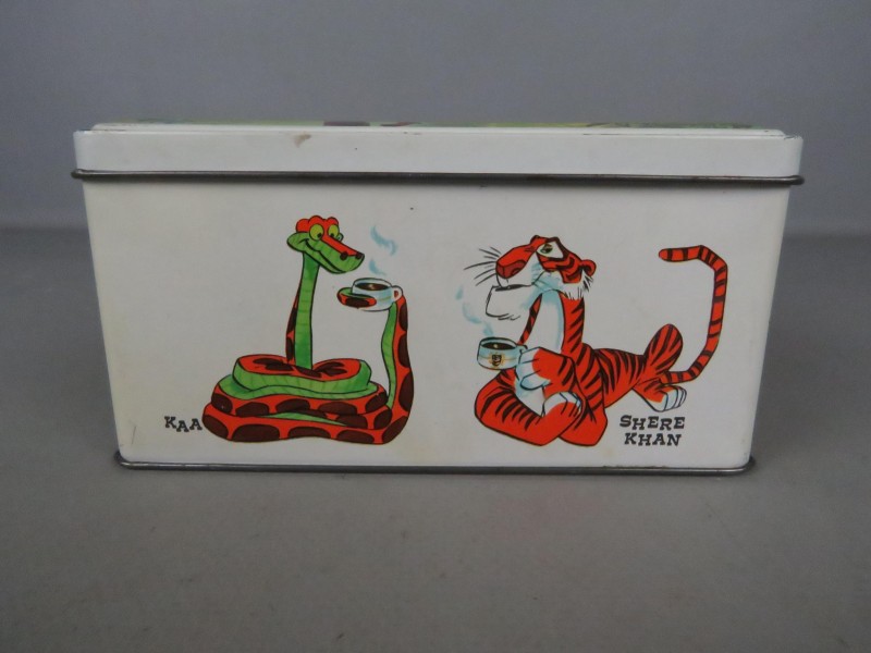 Vintage metalen "Jungle Book" koffie doos