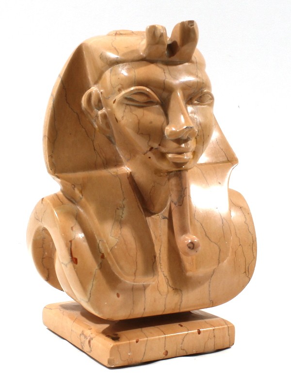 Imposante marmeren buste Farao