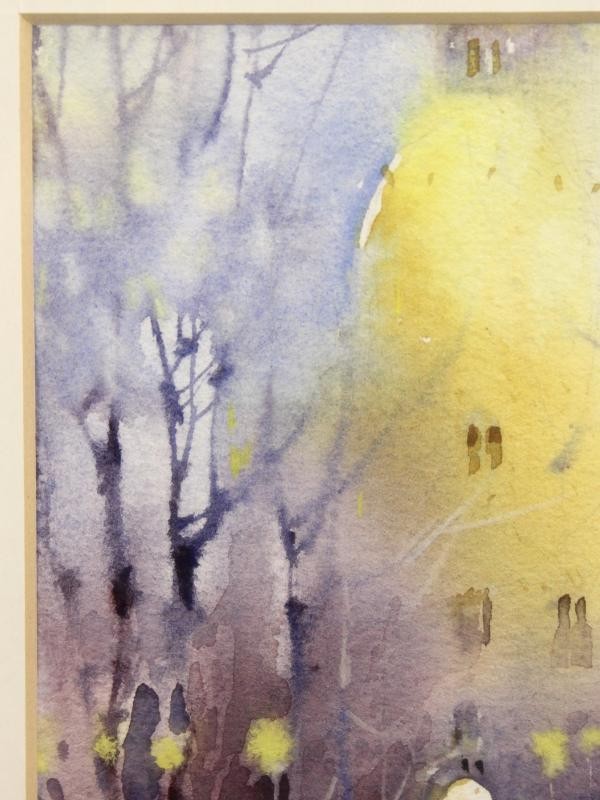 Aquarel met stadsgezicht - Viktoria Prischedko (°1964)