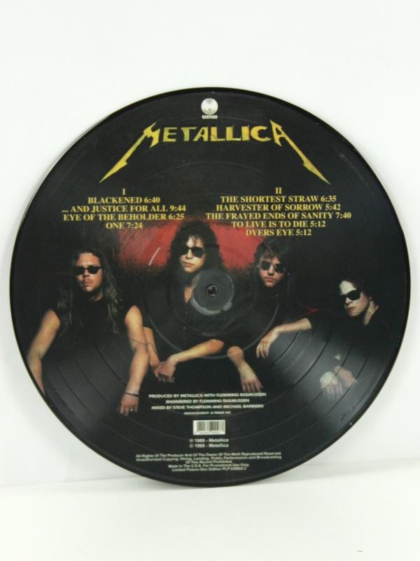 3 losse Metallica Picture Vinyl platen