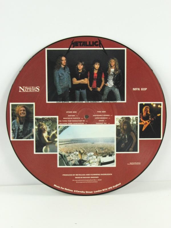 3 losse Metallica Picture Vinyl platen