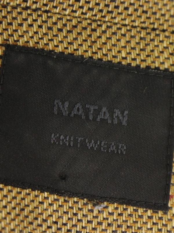 Knappe linnen vest, gemerkt Natan knitwear