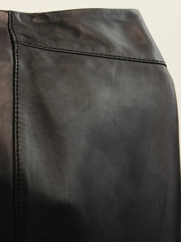 Knap zwart lederen rokje, gemerkt Oakwood, the leather brand