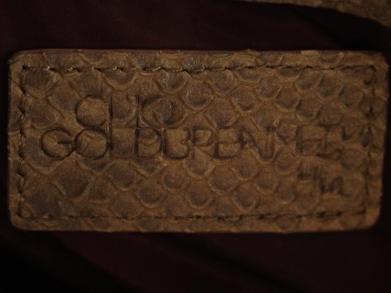 Mooie en handige handtas, gemerkt Clio Goldbrenner (leder serpentlook) - Belgisch