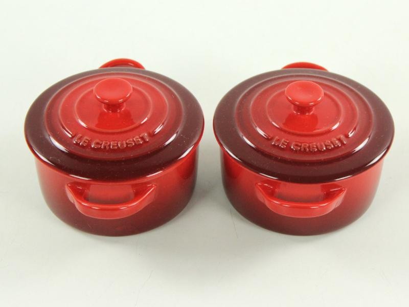 Set 4 rode ministoofpannen - Le Creuset