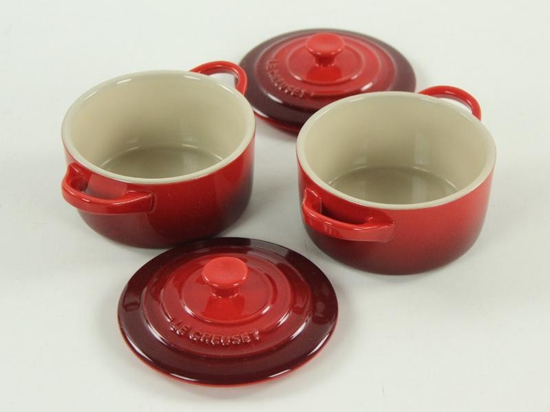 Set 4 rode ministoofpannen - Le Creuset