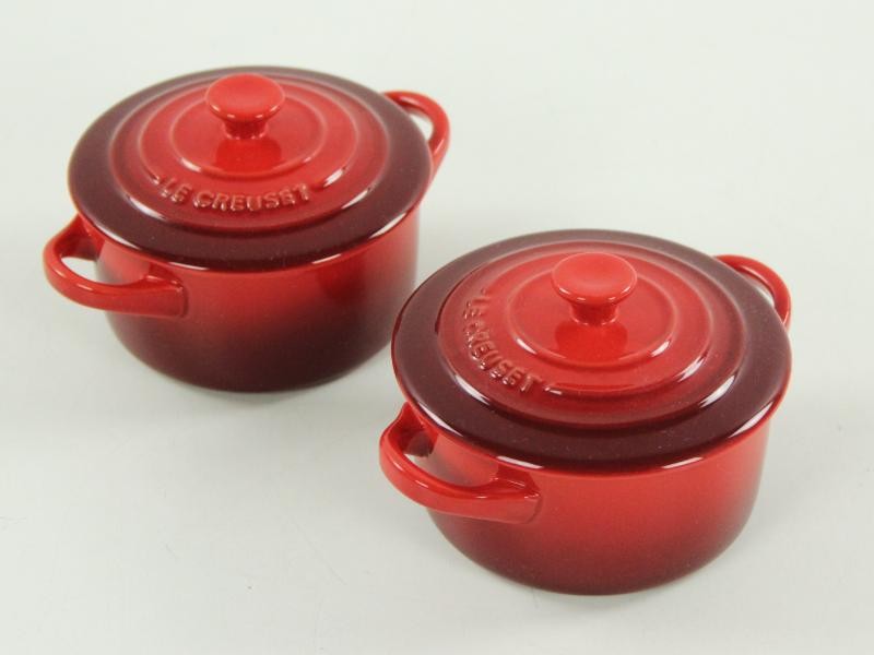 Set 4 rode ministoofpannen - Le Creuset