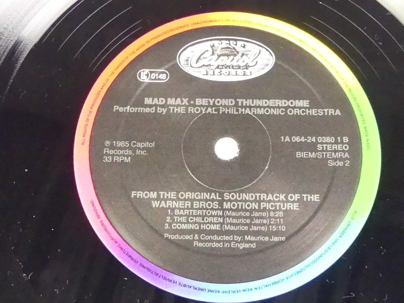 Mad Max Beyond Thunderdome vinyl