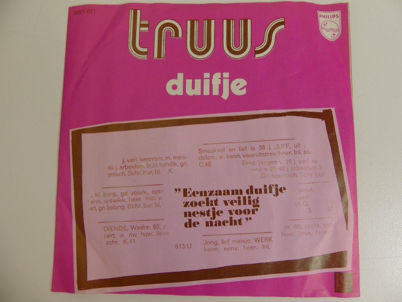 vinyl single Duifje - Truus