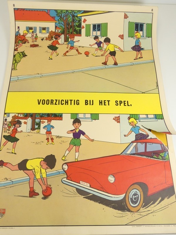 Vintage schoolkaarten - verkeer