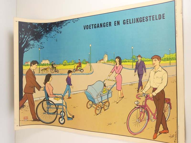 Vintage schoolkaarten - verkeer