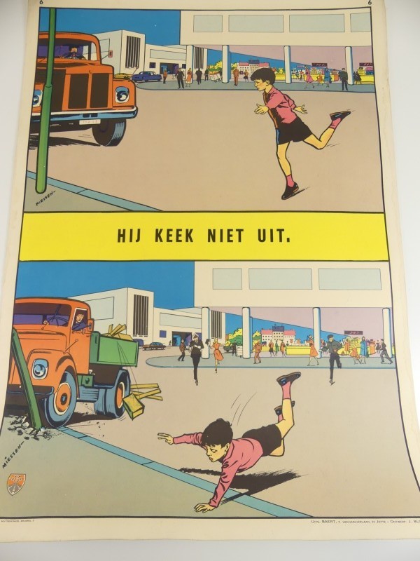 Vintage schoolkaarten - verkeer