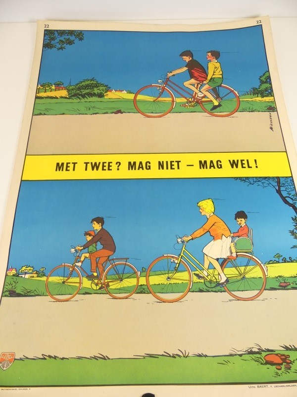 Vintage schoolkaarten - verkeer