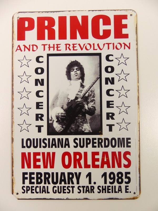 Lot Prince 7'' + Metalen reclamebord