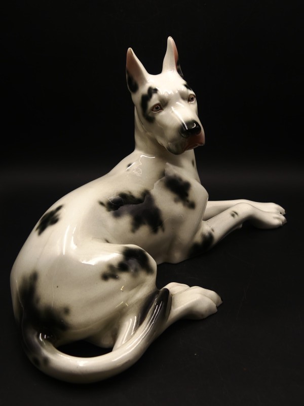 Vintage porselein Duitse Dog.