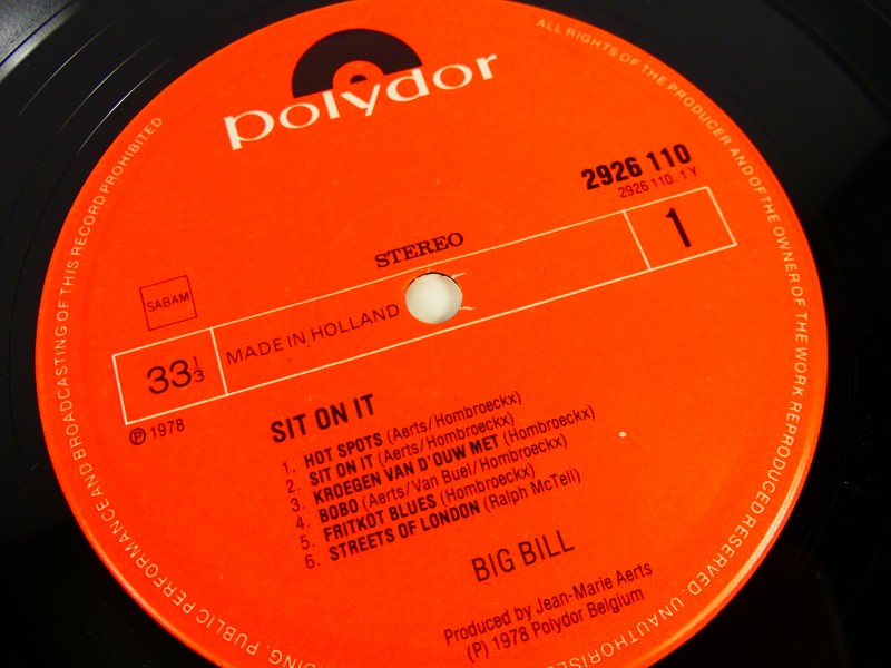 Big Bill & Band - Sit On It vinyl