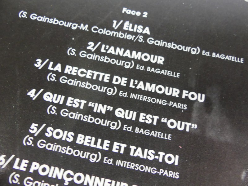 Franstalige Chanson: Brel & Gainsbourg LP's