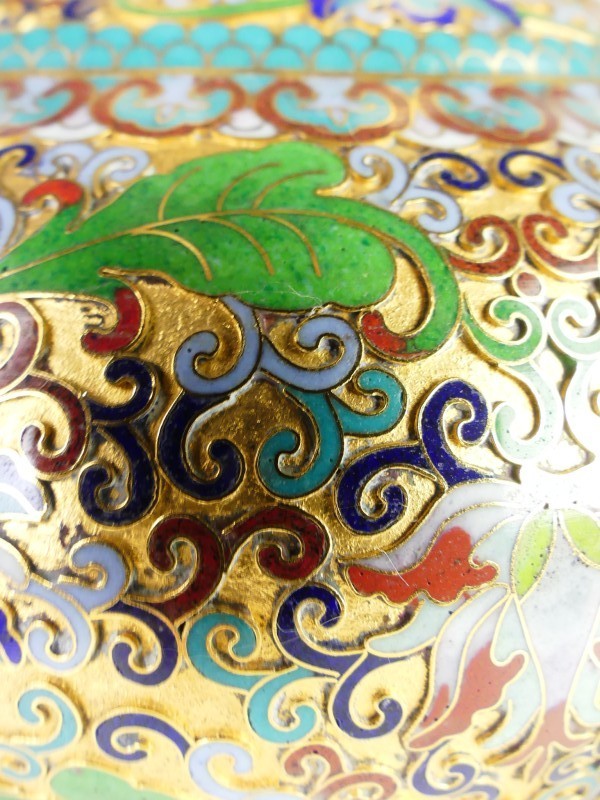 Chinese Cloisonné geëmailleerde dekselvaas