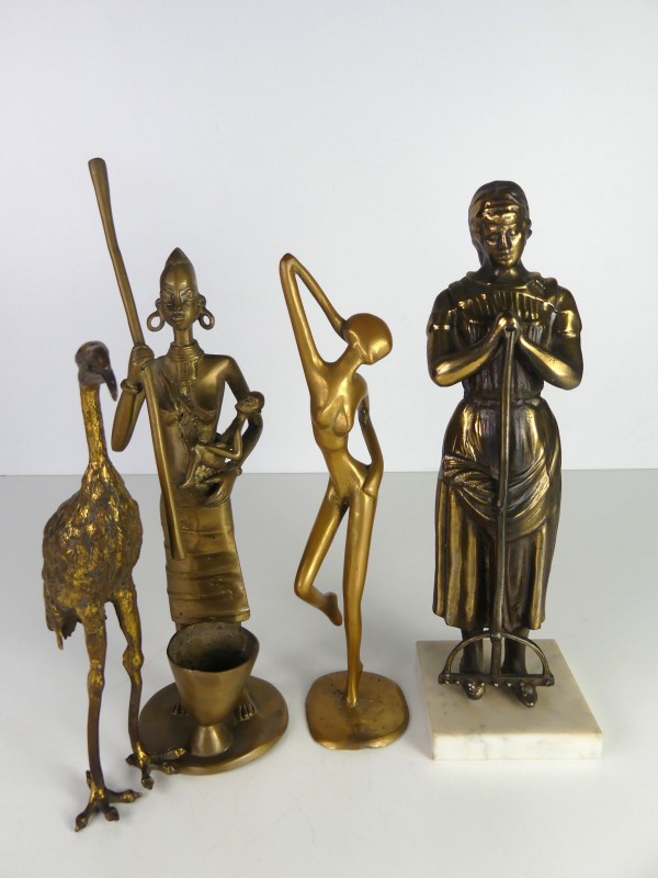 Lot vintage bronzen beeldjes