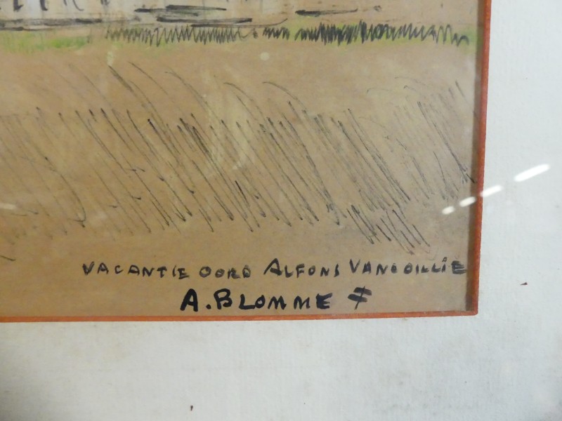 Grote tekening 'Vacantieoord Alfons Van Coillie' - A.Blomme