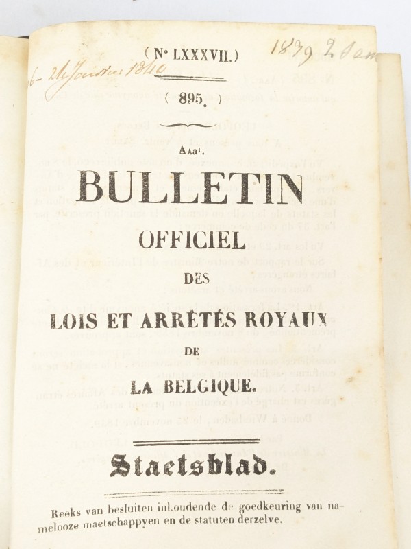 Bulletin officiel des lois et arrêtés royaux de la Belgique [1840]