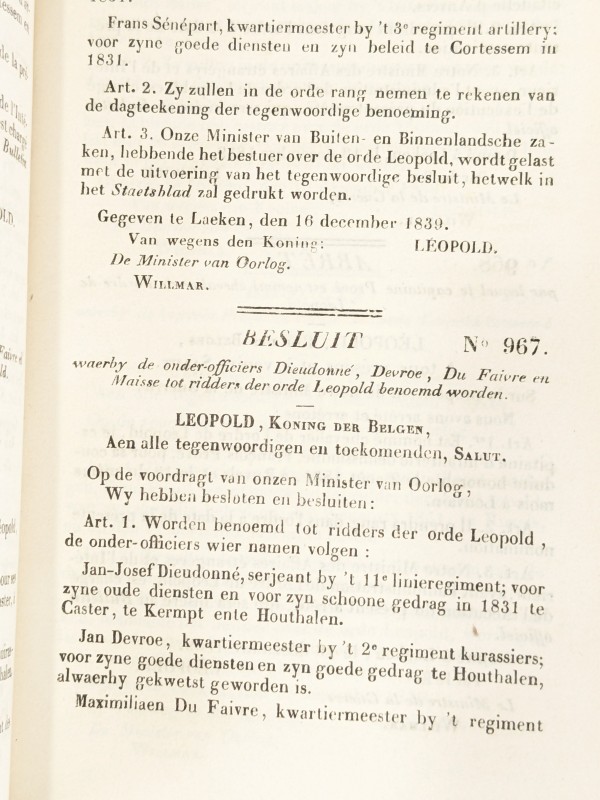 Bulletin officiel des lois et arrêtés royaux de la Belgique [1840]