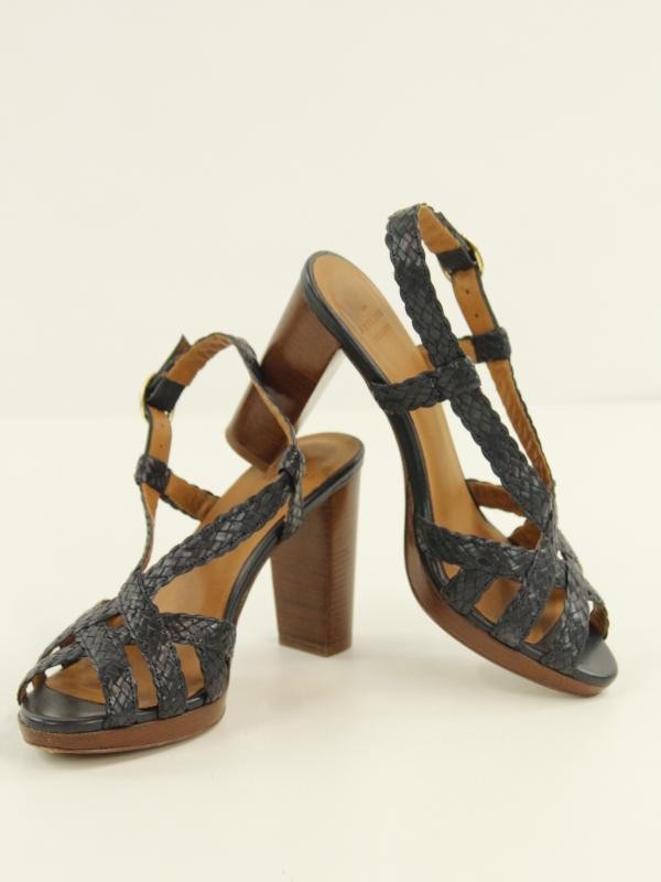Elegante sandalen met hak, gemerkt Souliers Sézanne