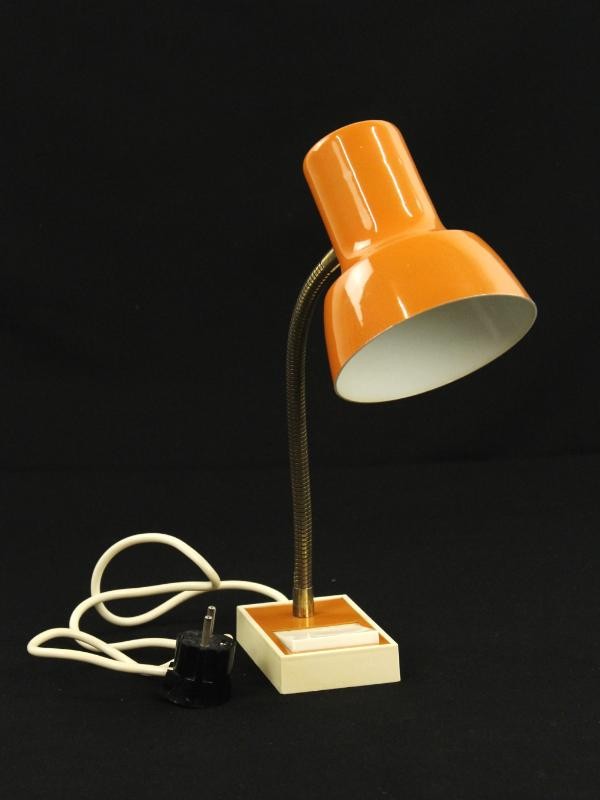Vintage Nachtlampje met zwanennek