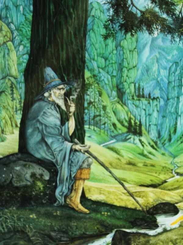 Gelimiteerde print 'Gandalf' - gesigneerd Roger Garland (1950-2017)