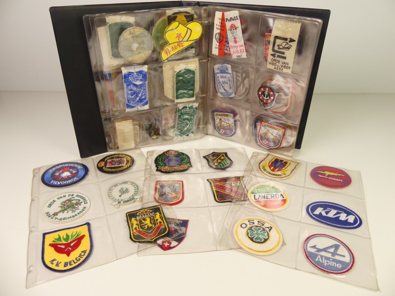 Map met vintage patches