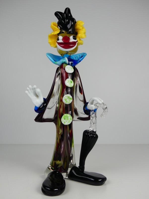 Clown glazen beeldje - Murano Stijl