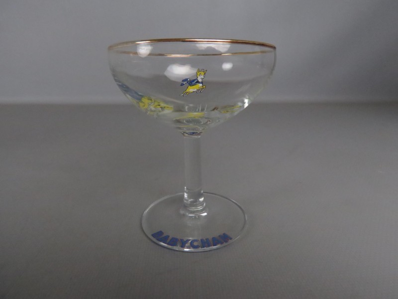 Vintage Babycham champagne glazen