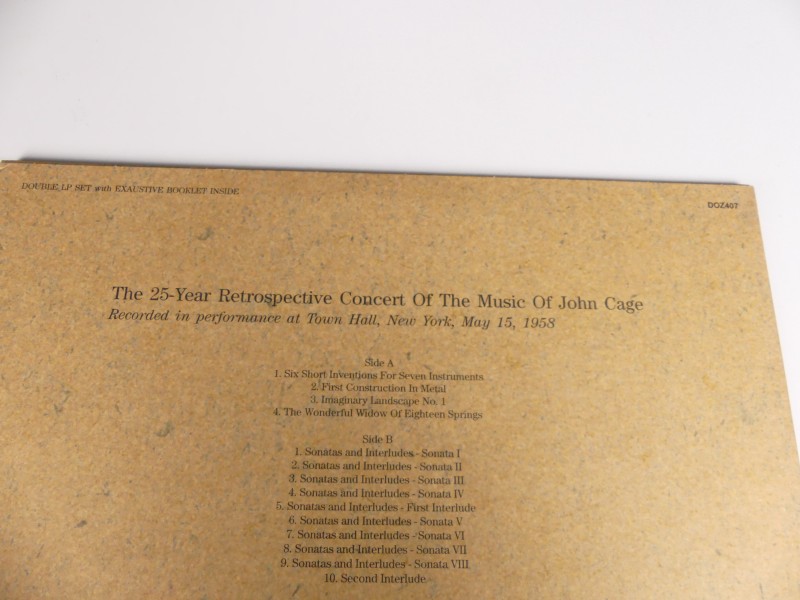 25 Year Retrospective Concert Of The Music Of John Cage - dubbele LP