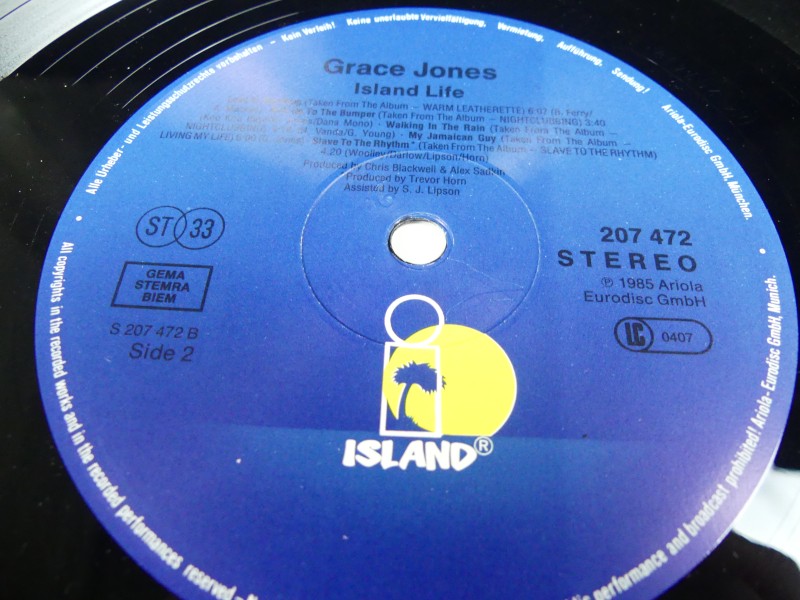 Grace Jones 2 Lp's - Nightclubbing + Island Life