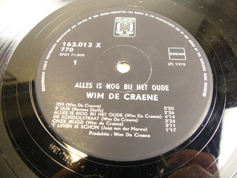 LP Wim De Craene – Alles Is Nog Bij Het Oude