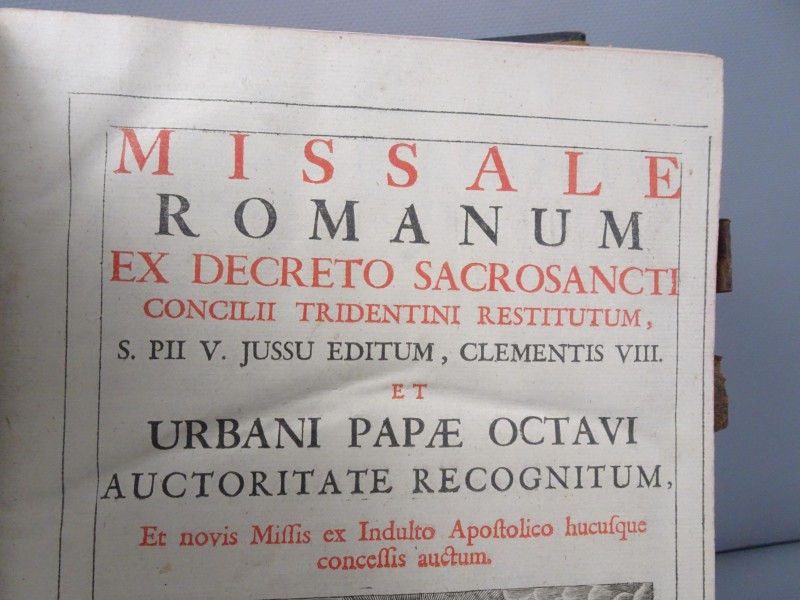 Vintage Romeins Latijns missal bijbelboek