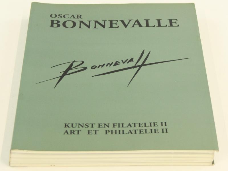 Duo boeken van Oscar Bonnevalle - Kunst en Filatelie, deel 1 en deel 2