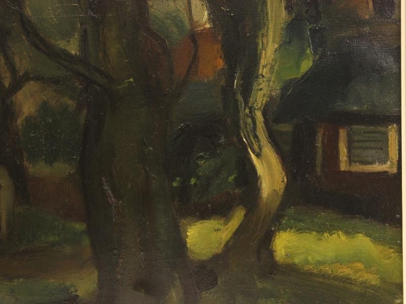 Olieverfschilderij 'Landschap Amstelweg' - Piet van Wijngaerdt (1873-1964)