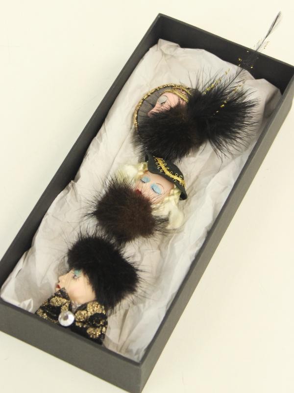 3 Prachtige broches, vintage fur girls - handwerk