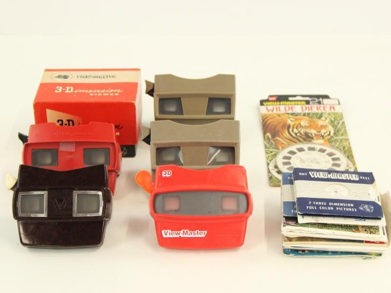 6 View-Master Stereoscope en 50+ stereoscope reels