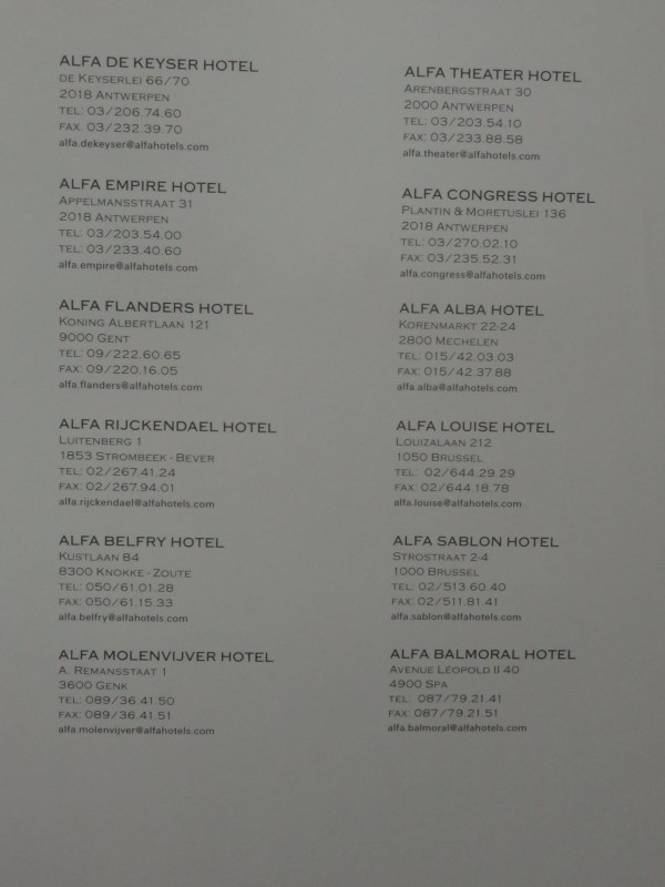 Herinneringsboek "Alpha Hotels"