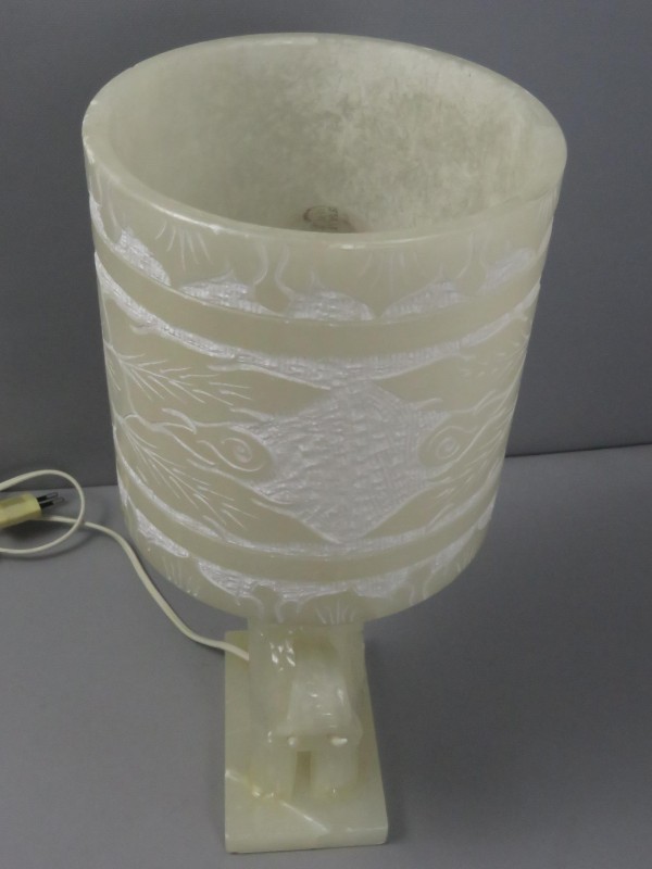 Grote alabaster lamp (getest en werkt) + 1 jaar garantie