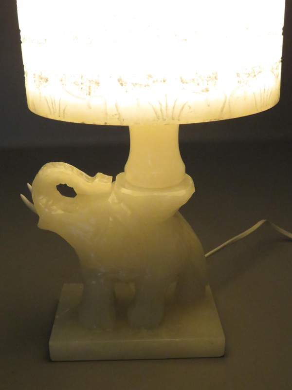 Grote alabaster lamp (getest en werkt) + 1 jaar garantie