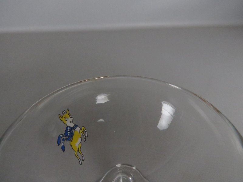 Vintage Babycham champagne glazen